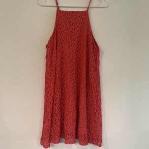 Pink Lace Shift Dress